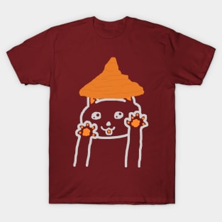 Cat Halloween Hat Witch Spooky Saying T-Shirt